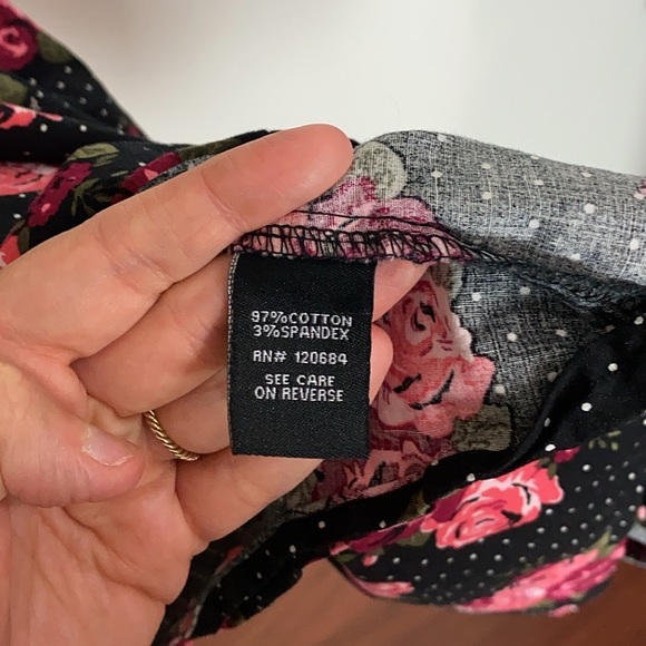 Torrid polka dot rose floral skater dress sz 20 - Picture 5 of 5